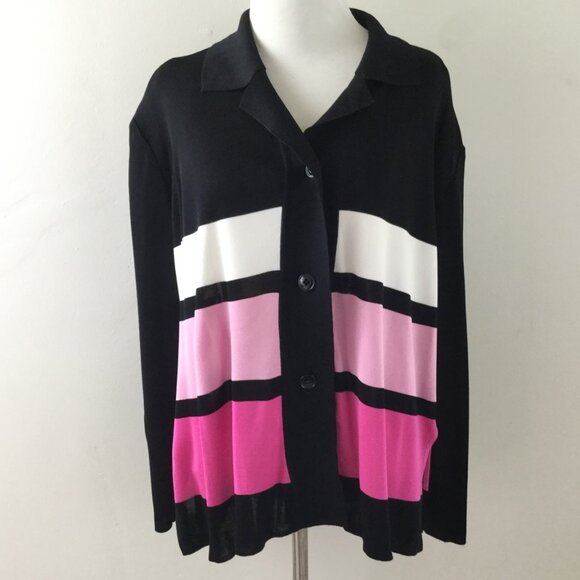 Exclusively Misook Button Up Cardigan l/p - Picture 2 of 7